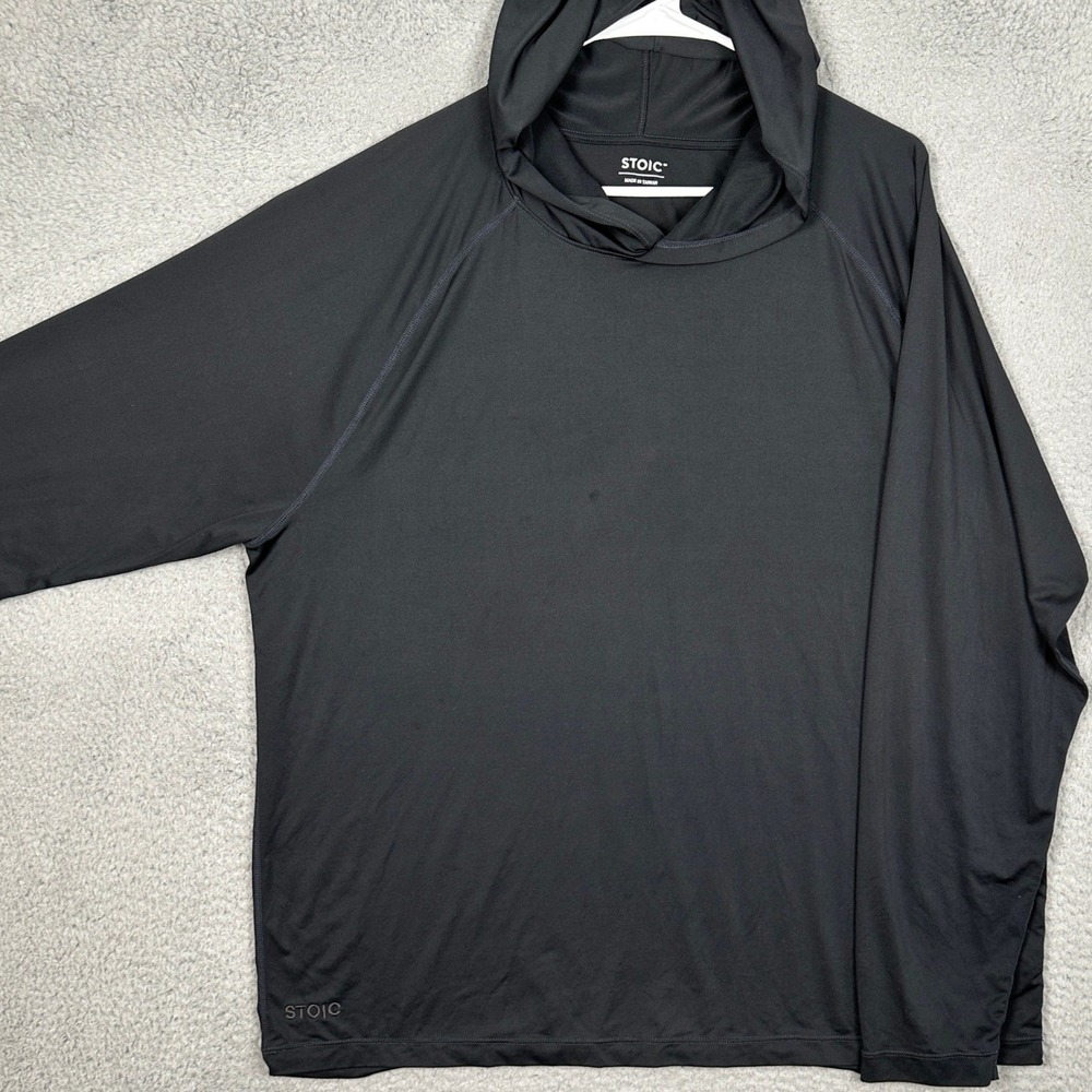 Stoic Hoodie Mens XL Black Pullover Activewear Performance Lightweight Stretch